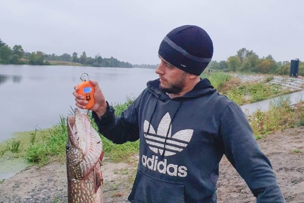 Рыбак словил в Припяти в Пинском районе метровую щуку Рыбак словил в Припяти в Пинском районе метровую щуку