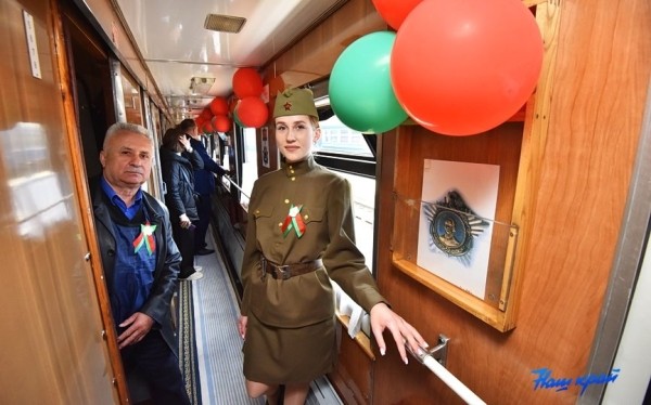 9 мая в Барановичах курсирует ретросостав «Поезд Победы»
