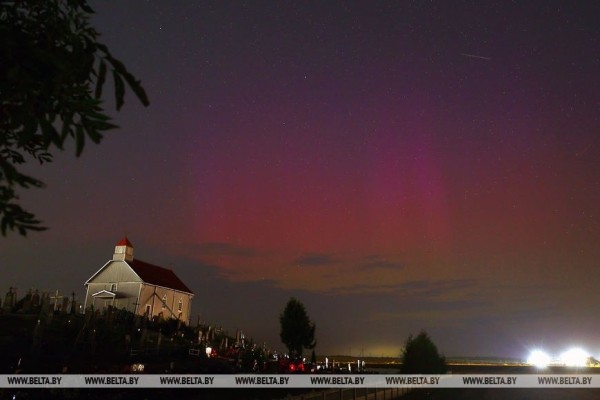 Северное сияние можно было наблюдать в Беларуси. Фотофакт