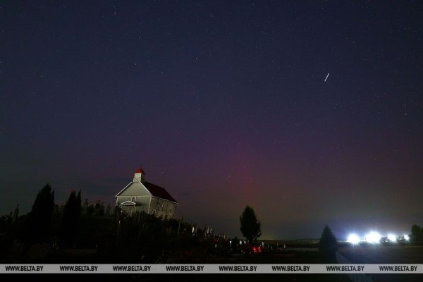 Северное сияние можно было наблюдать в Беларуси. Фотофакт