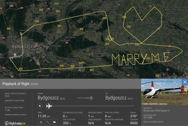 Парень в Польше устроил незабываемое предложение, впечатлив свою возлюбленную креативным способом Парень в Польше устроил незабываемое предложение, впечатлив свою возлюбленную креативным способом