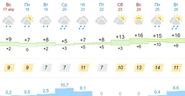 Какая погода ждет жителей Бреста на предстоящей неделе Какая погода ждет жителей Бреста на предстоящей неделе